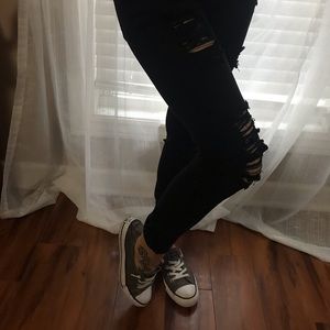 Express distressed jeggings